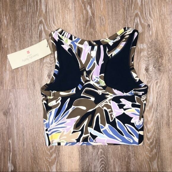 Sweaty Betty Power Frame Racerback Sports Bra in Green Paper Leaf Print XS NWT - Picture 8 of 10